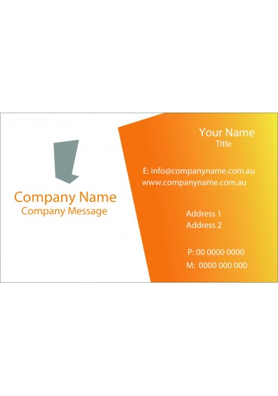 Orange & White Business Card